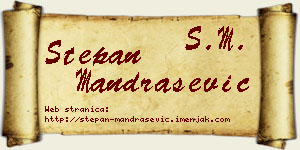 Stepan Mandrašević vizit kartica